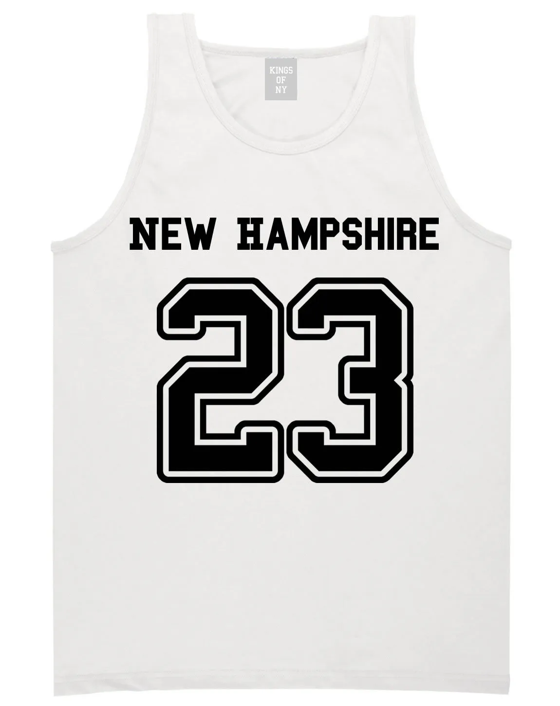 Sport Style New Hampshire 23 Team State Jersey Mens Tank Top