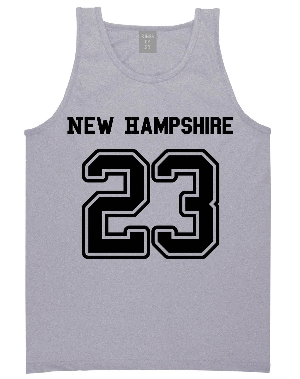 Sport Style New Hampshire 23 Team State Jersey Mens Tank Top