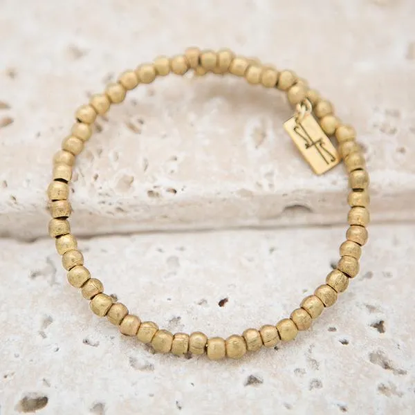 Stone Stick Essential Wrap Bracelet in Brass 2