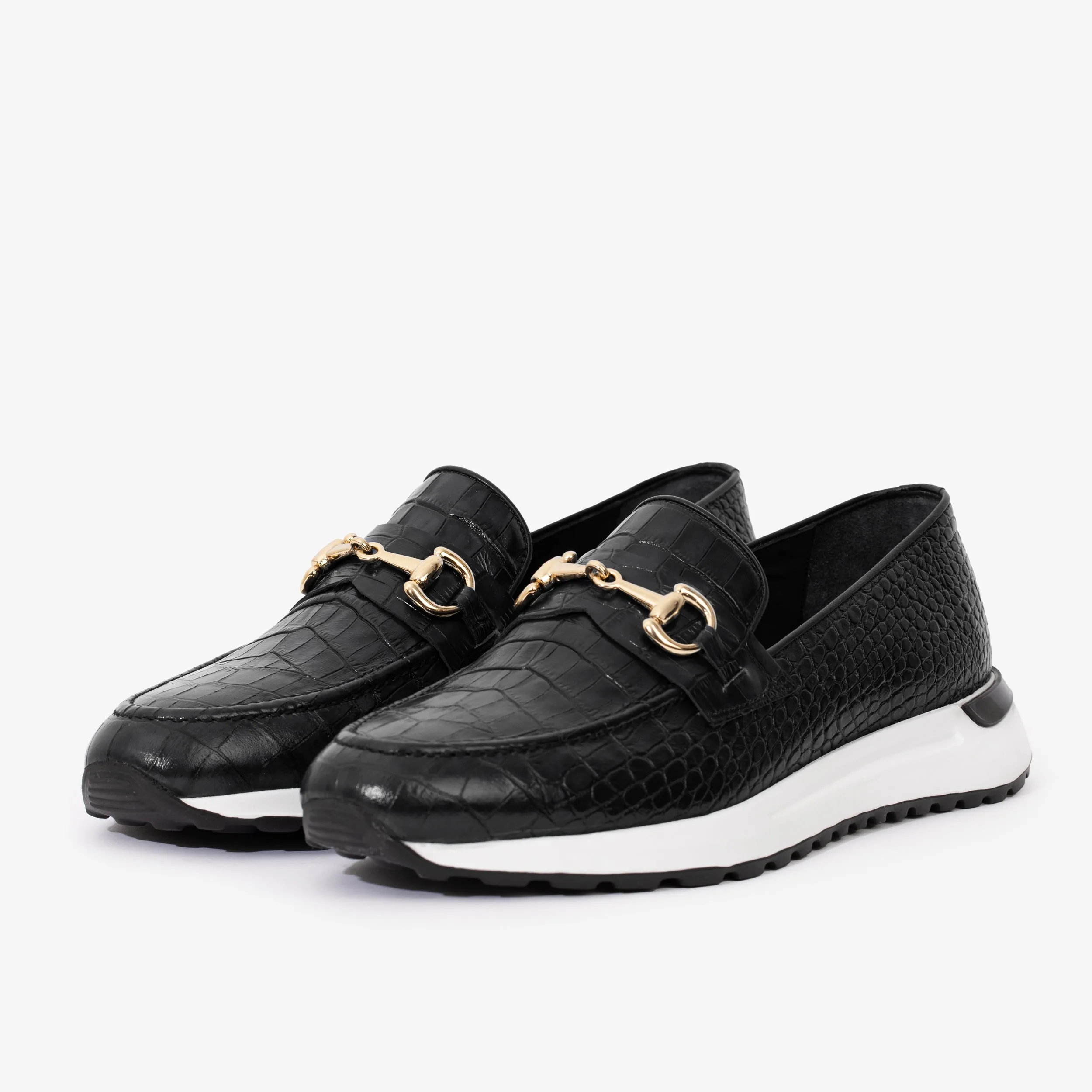 The Padova Black Leather Men Sneaker