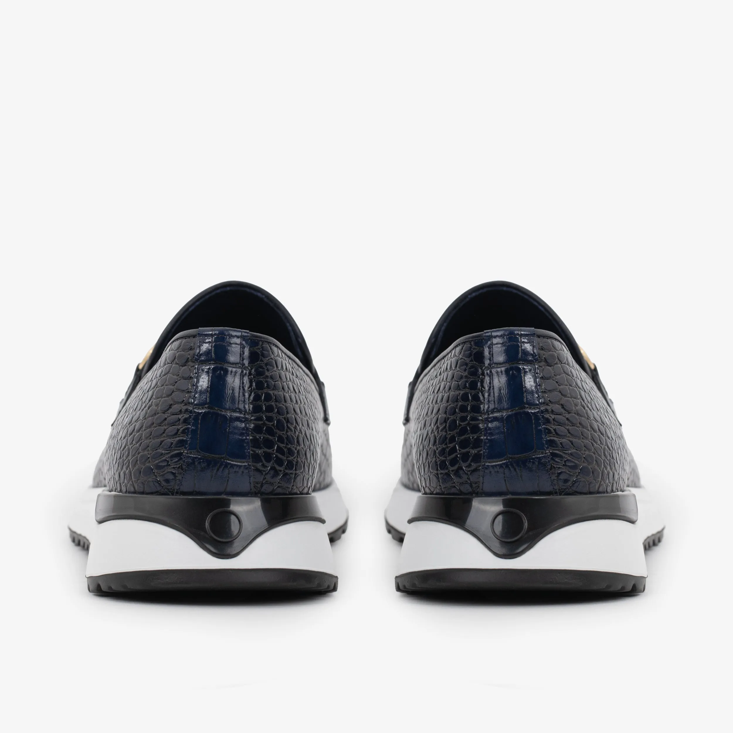 The Padova Navy Blue Leather Men Sneaker