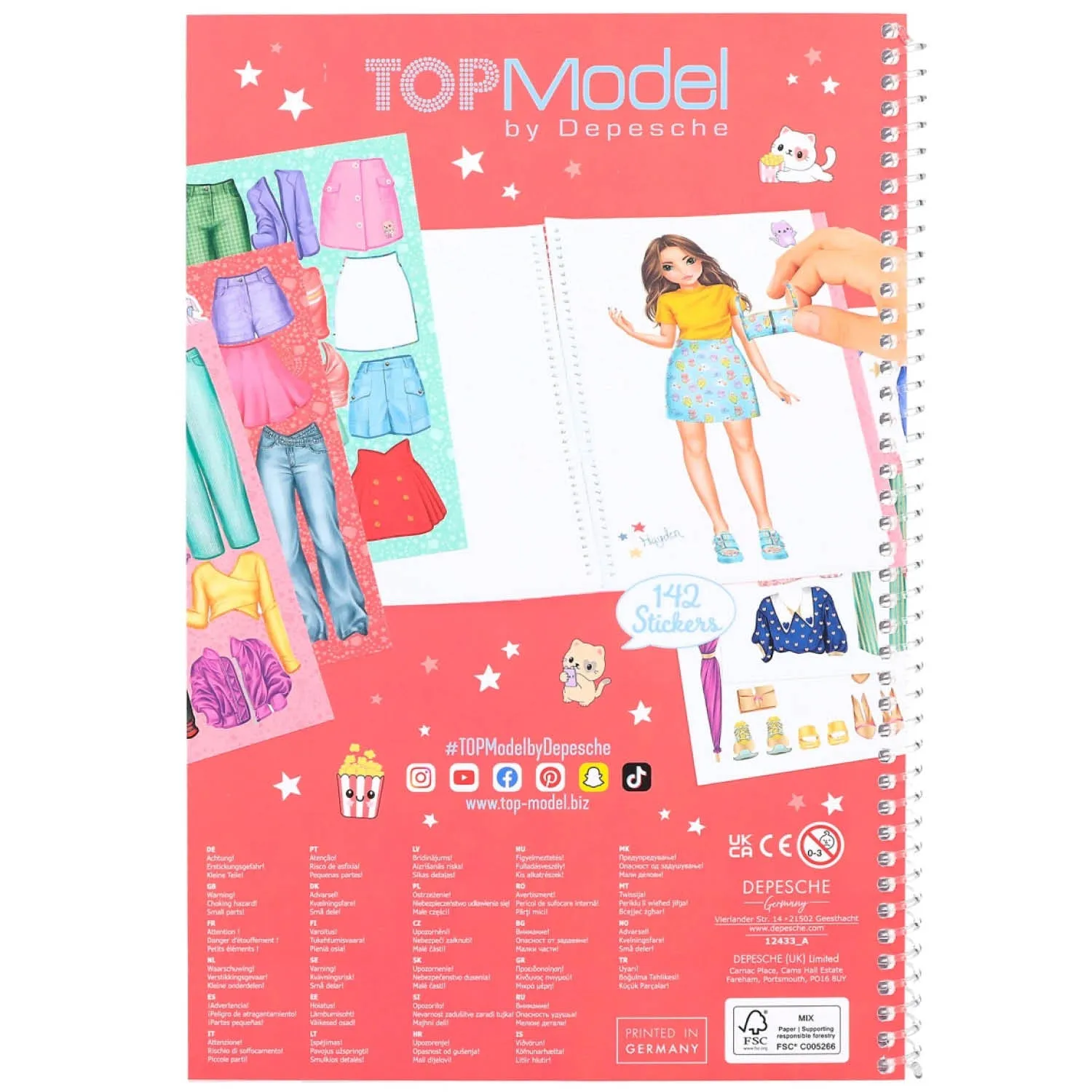 TOPModel  Dress Me Up Big Cutie Star Sticker Book