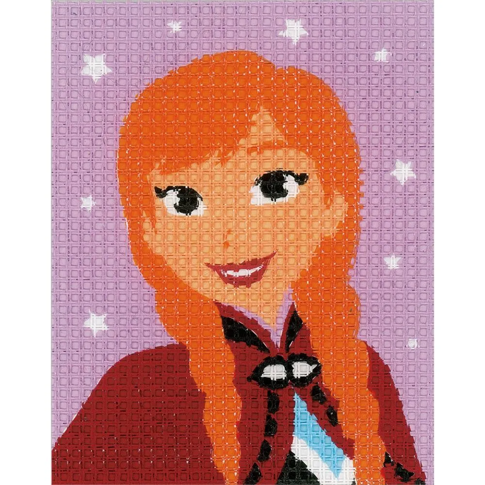 Vervaco Plastic Canvas Tapestry Kit 5"x6.4" - Disney - Frozen Anna*