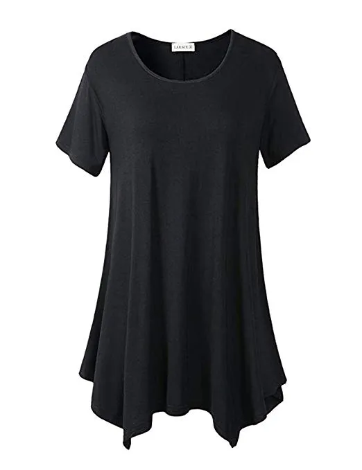 Womens Swing Tunic Tops Loose Fit Comfy Flattering T Shirt