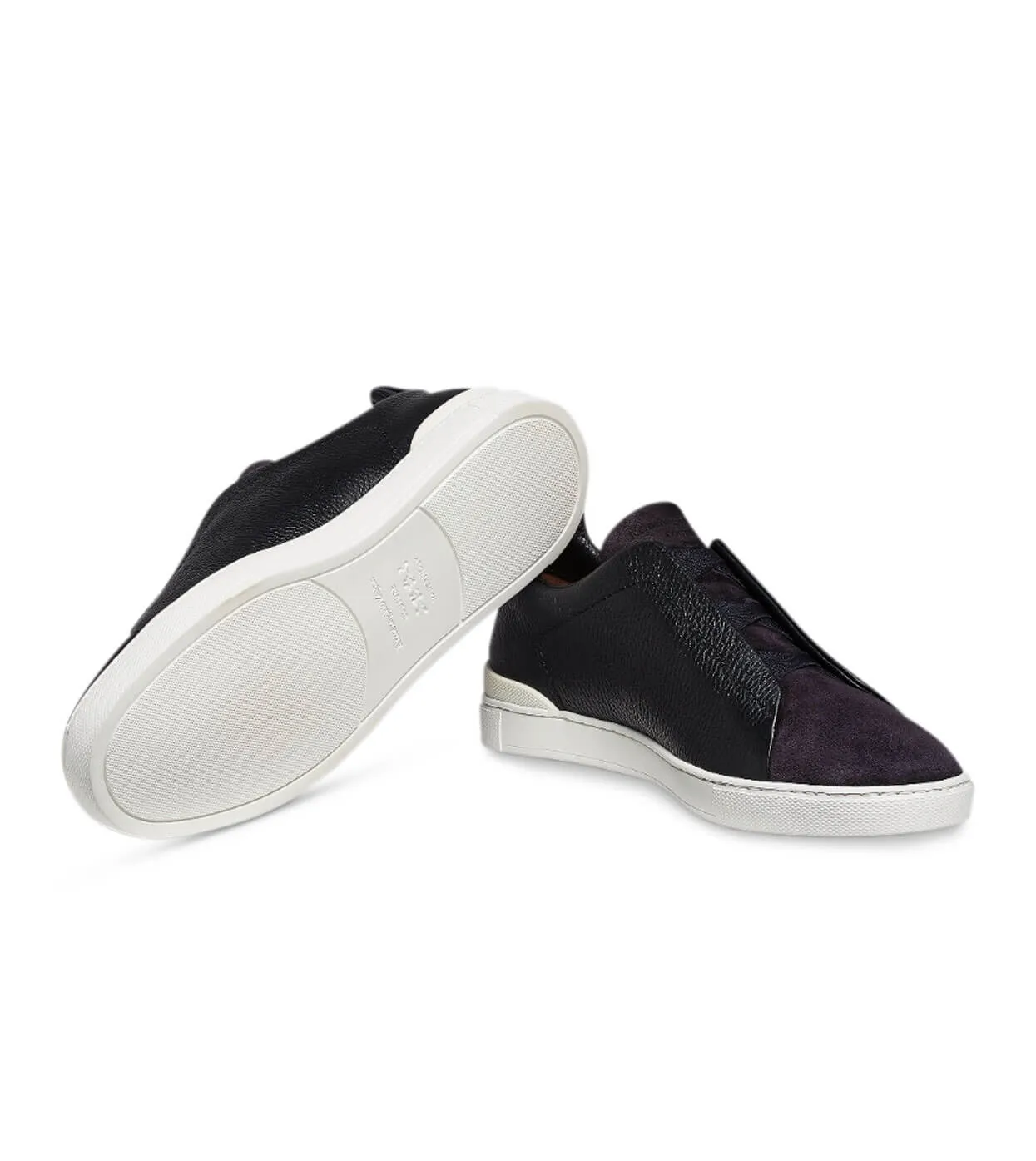 ZEGNA Leather/Suede Low Top Sneaker US Sizing