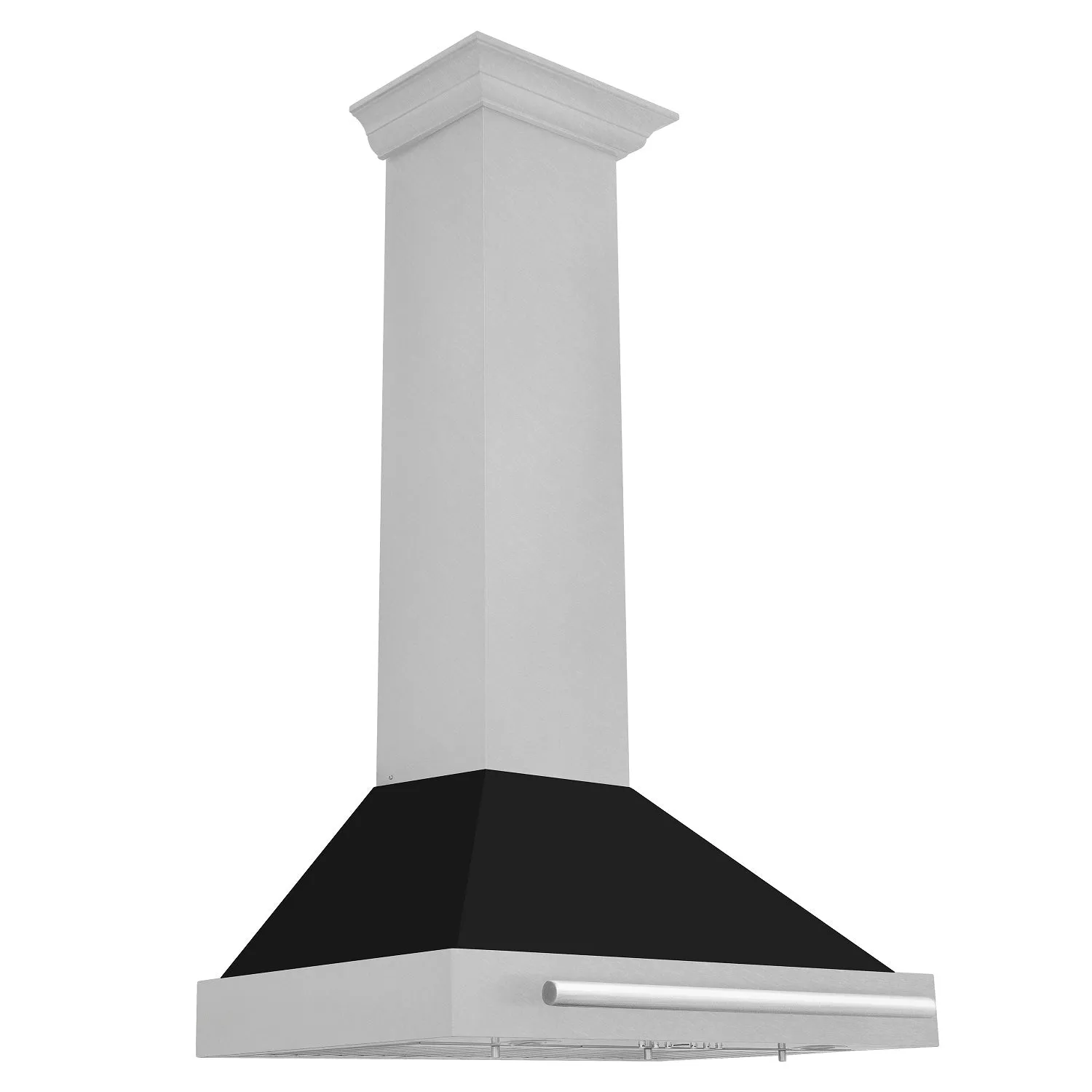 ZLINE 30" DuraSnow® Stainless Steel Range Hood with Black Matte Shell and Stainless Steel Handle